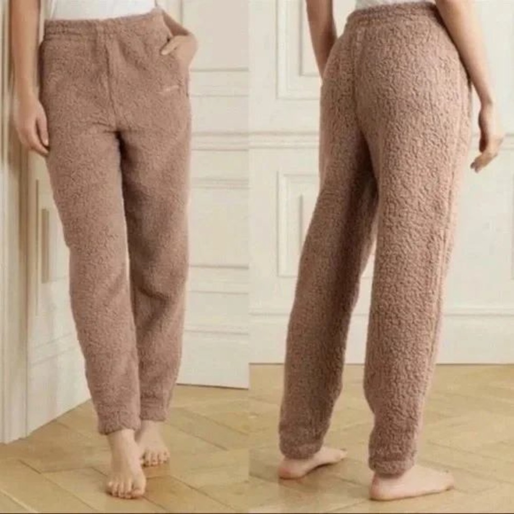 NWT Skims Teddy Jogger Women S Tigers Eye Brown High Rise Loungewear Pants